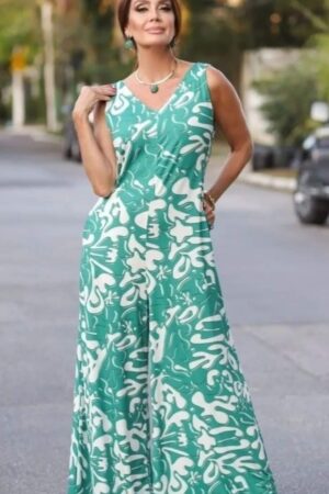 Macacão Pantalona Longo em Fluity Regata