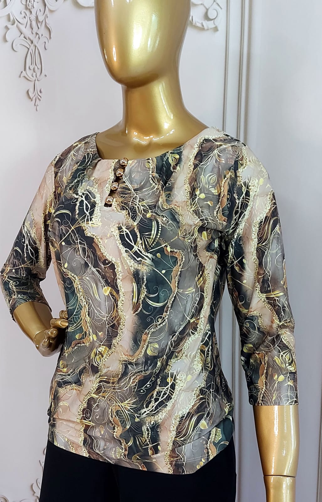 blusa fashion com manga fluity