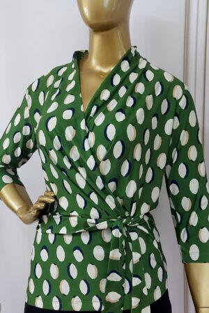 blusa estampa poá fluity com manga