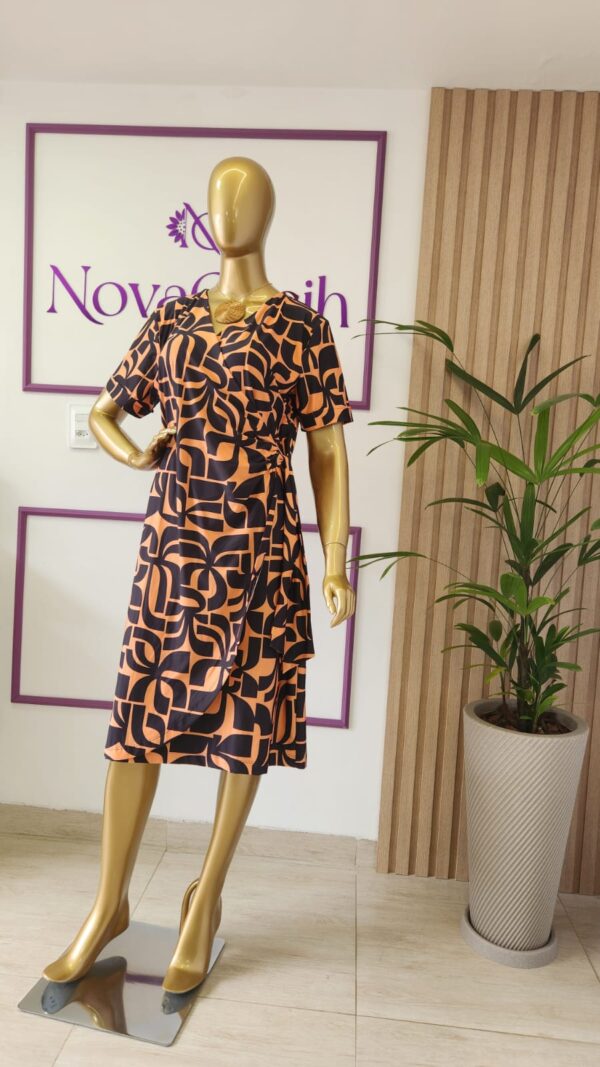 vestido envelope curto look feminino
