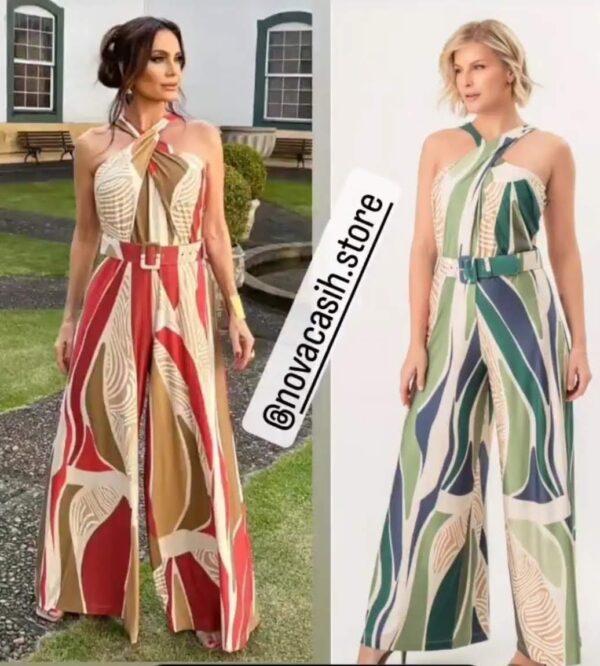 macacão com alças transpassadas vermelho