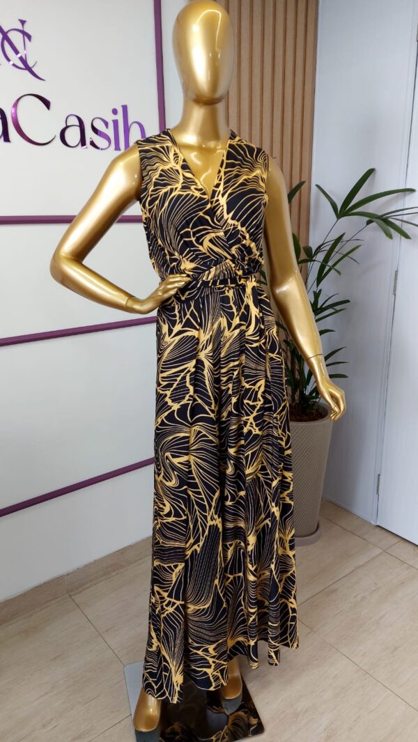 macacão em fluity fashion preto estampado