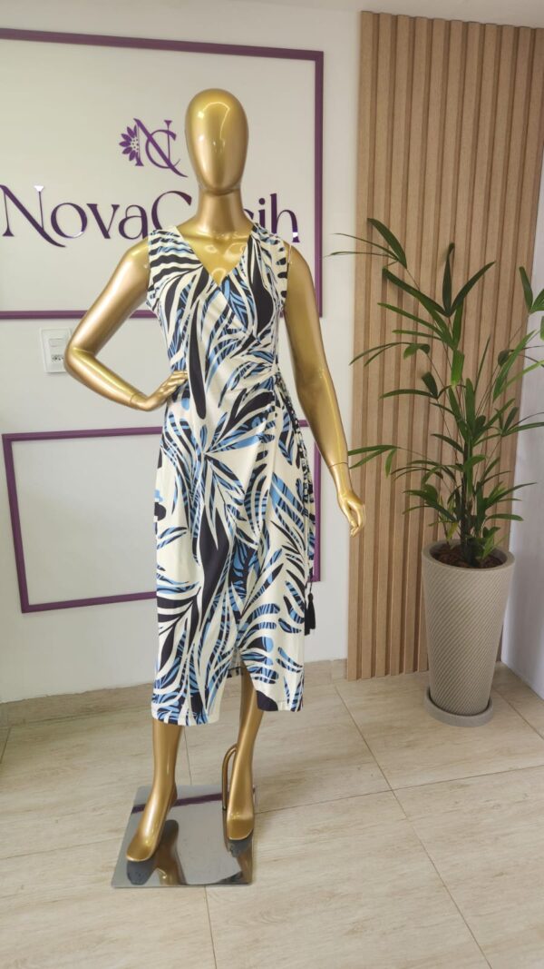vestido envelope midi regata