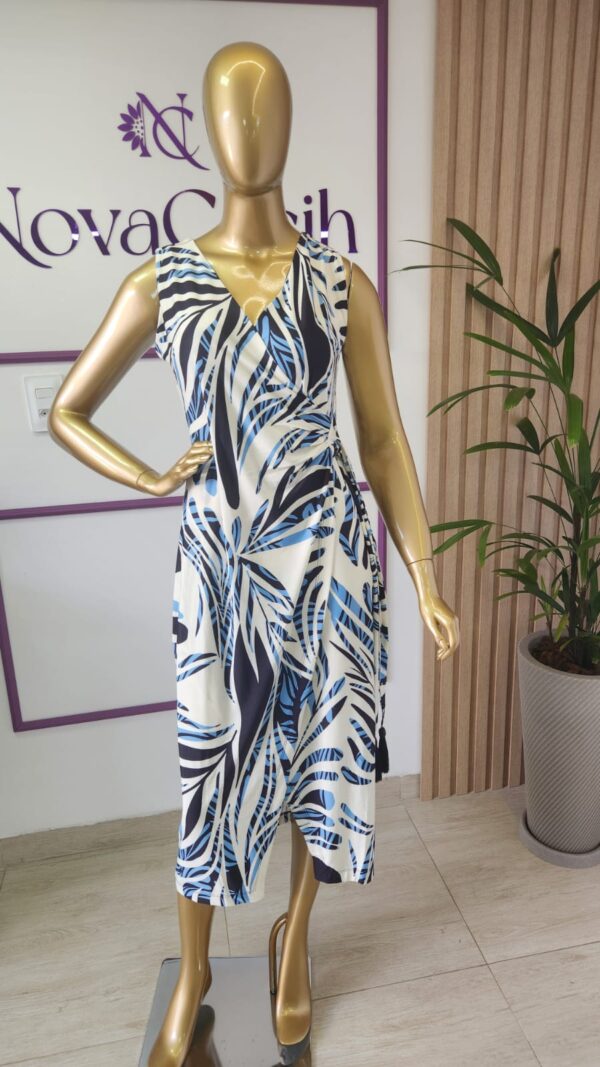 vestido envelope midi regata