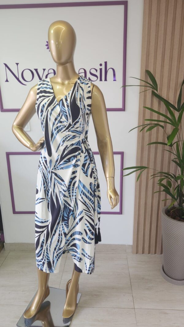 vestido envelope midi regata