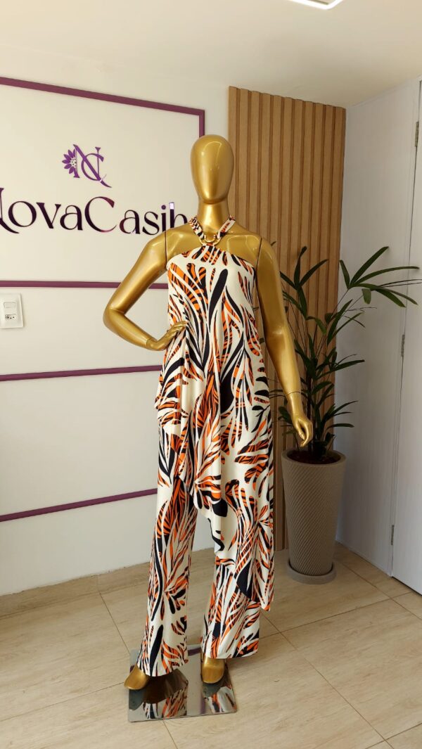 conjunto fashion blusa longuete
