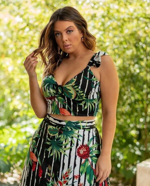 Conjunto Saia e Cropped Havana Plus Size - Imagem 4