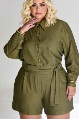conjunto shorts e camisa feminino