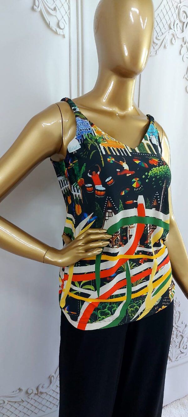 Blusa em Fluity Venice Meu Brasil - Imagem 3