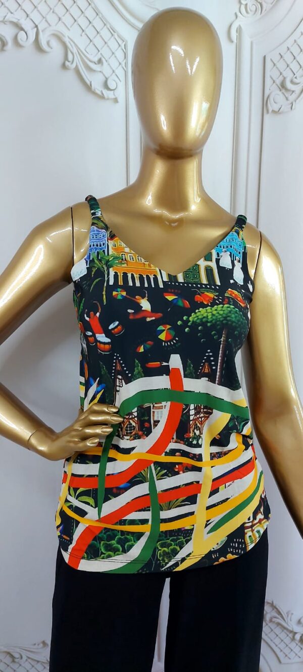 Blusa em Fluity Venice Meu Brasil - Imagem 4