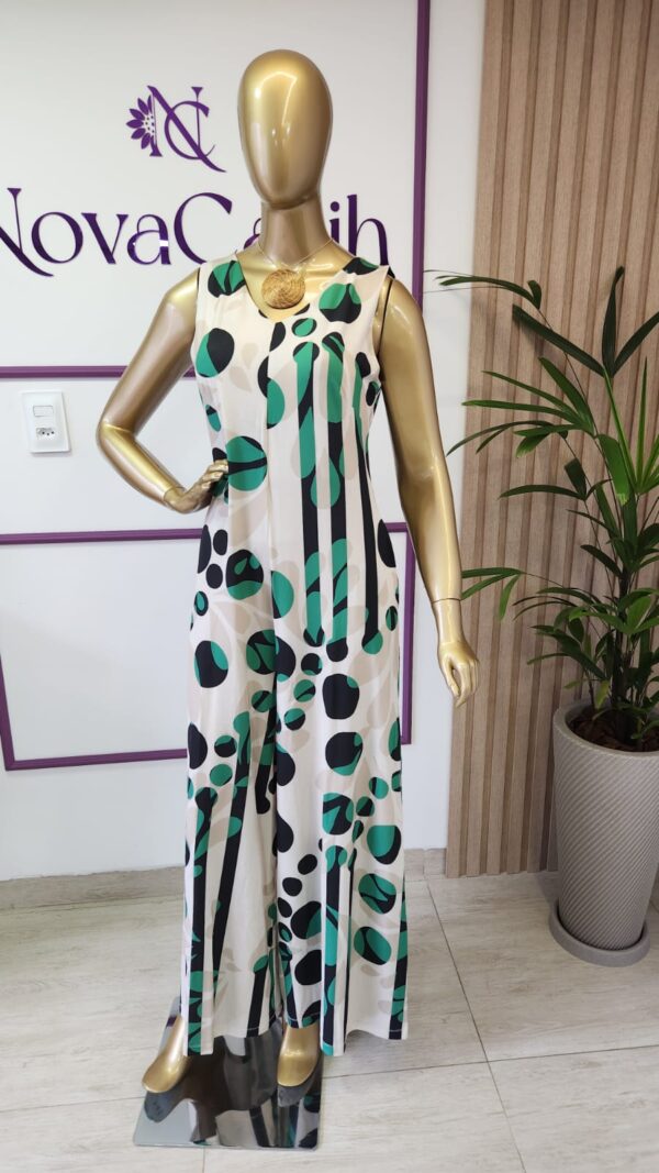 Macacão Estampado em Fluity Verde Elise