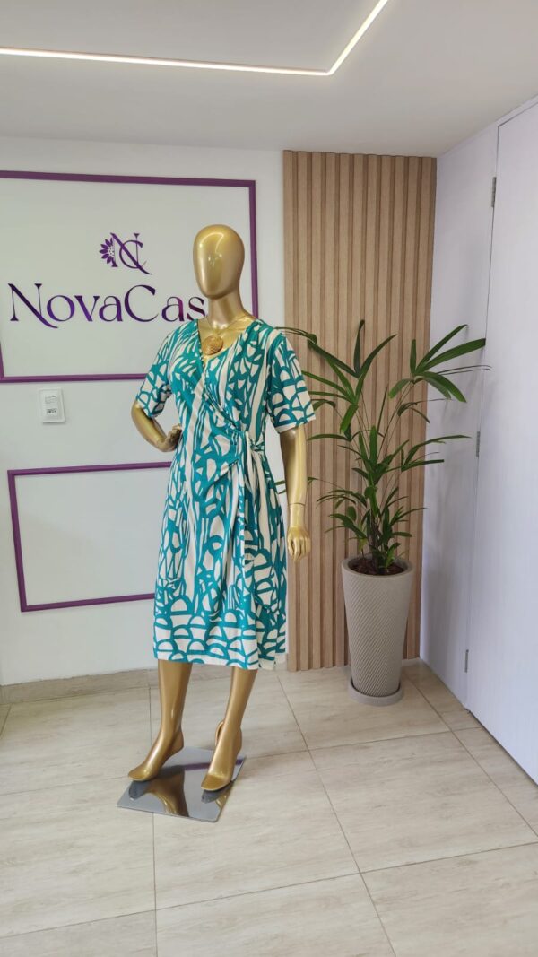 Vestido Curto em Fluity Venice Cachecoeur Estampado - Imagem 5