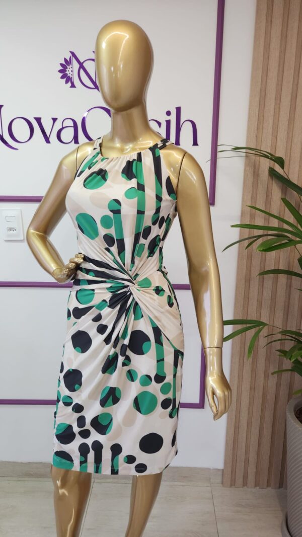 Vestido em Fluity Venice Cachecouer Curto com Alça