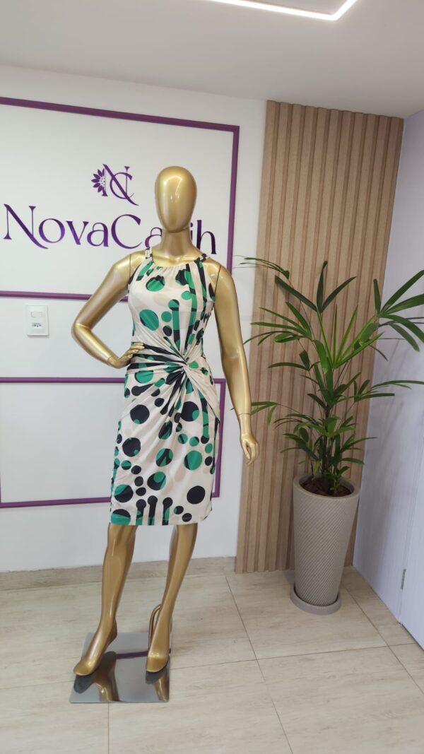 Vestido em Fluity Venice Cachecouer Curto com Alça - Imagem 5
