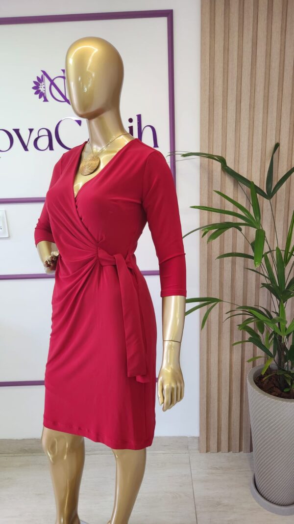 Vestido Cachecoeur Curto Vermelho - Imagem 2