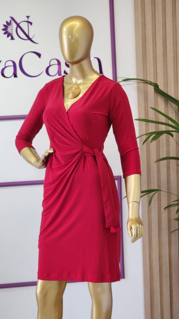 Vestido Cachecoeur Curto Vermelho - Imagem 4