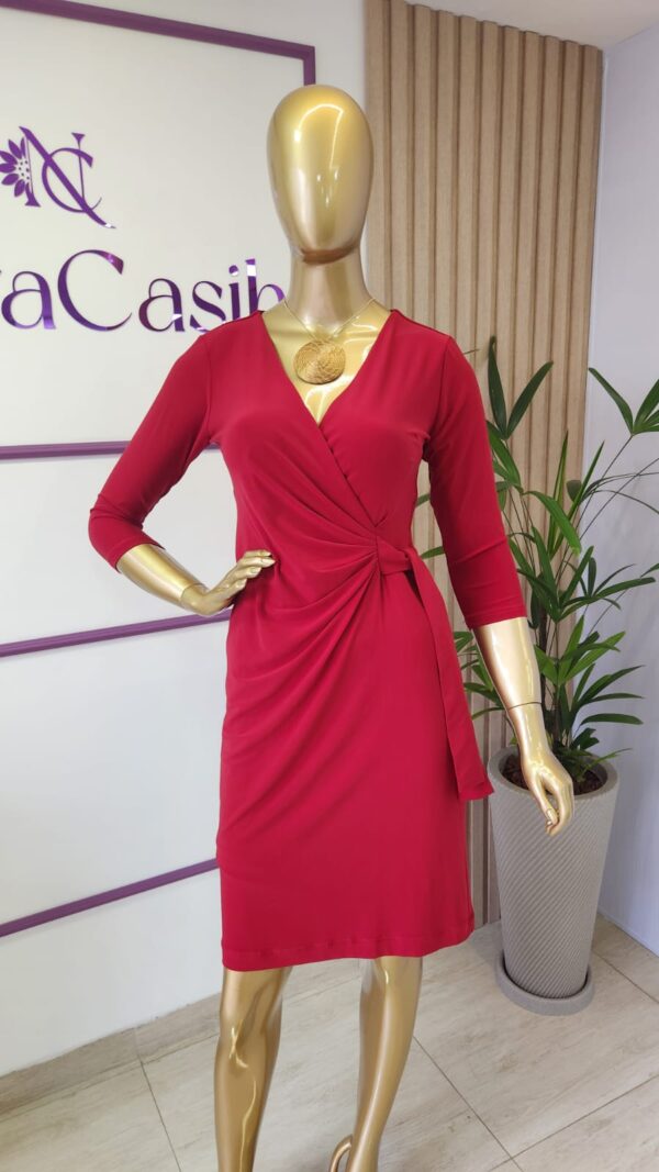 Vestido Cachecoeur Curto Vermelho - Imagem 5
