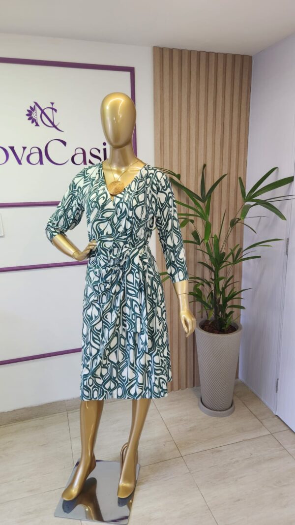 Vestido Curto Cachecouer em Estampa Assimétrica Valéria - Imagem 2