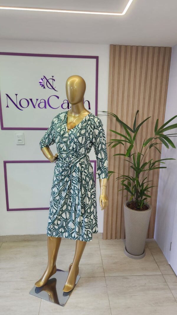 Vestido Curto Cachecouer em Estampa Assimétrica Valéria - Imagem 5