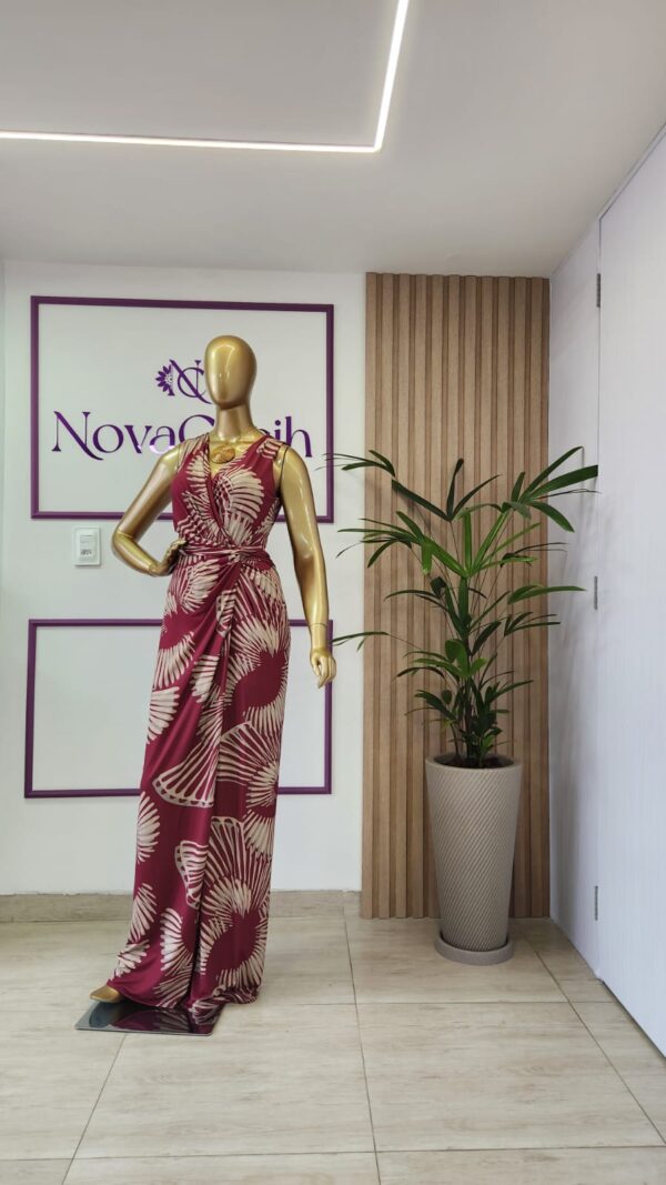 Vestido Longo Fluity Estampado Regata Encanto - Imagem 4