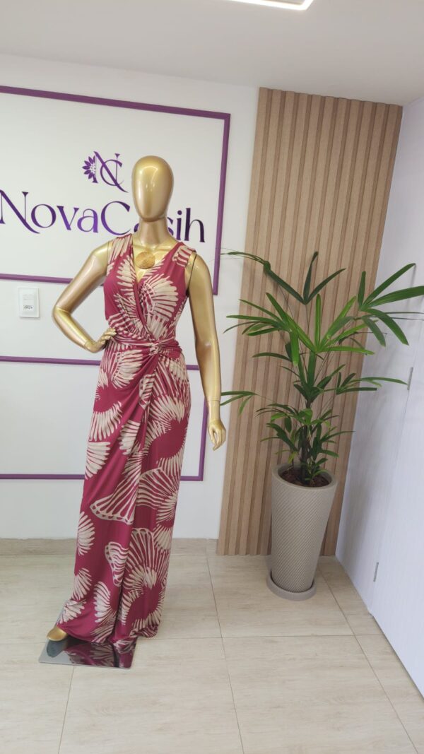 Vestido Longo Fluity Estampado Regata Encanto - Imagem 6