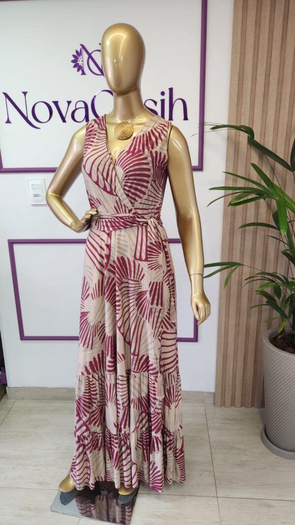 Vestido Longo em Fluity Venice Estampado Regata - Imagem 2