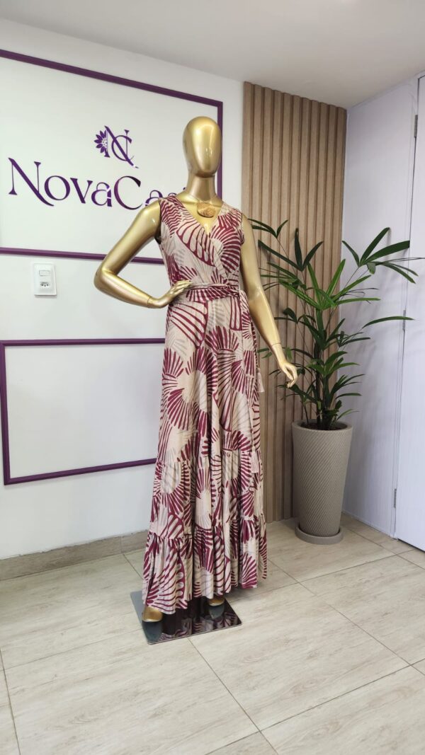 Vestido Longo em Fluity Venice Estampado Regata - Imagem 4