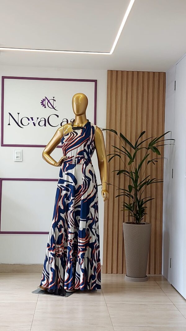 Vestido em Fluity Longo Um Ombro Só - Imagem 6