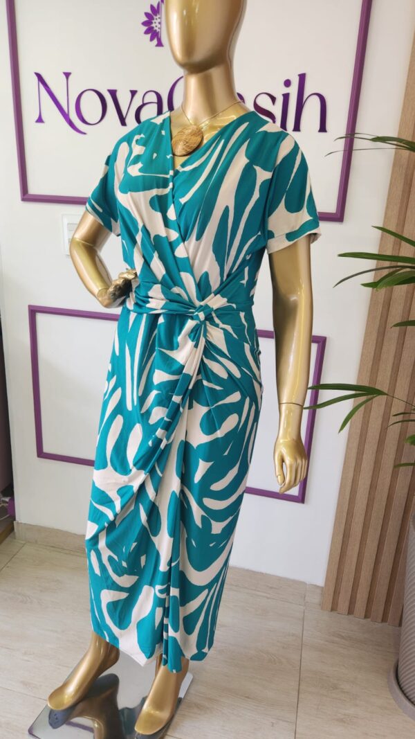 Vestido Midi em Fluity Estampado com Franzido, Agnes. - Imagem 4