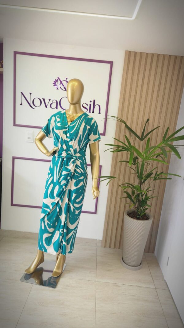 Vestido Midi em Fluity Estampado com Franzido, Agnes. - Imagem 6