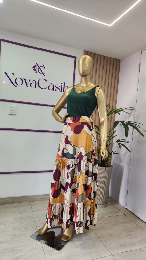 Saia Longa em Fluity Estampada Três Marias - Imagem 2