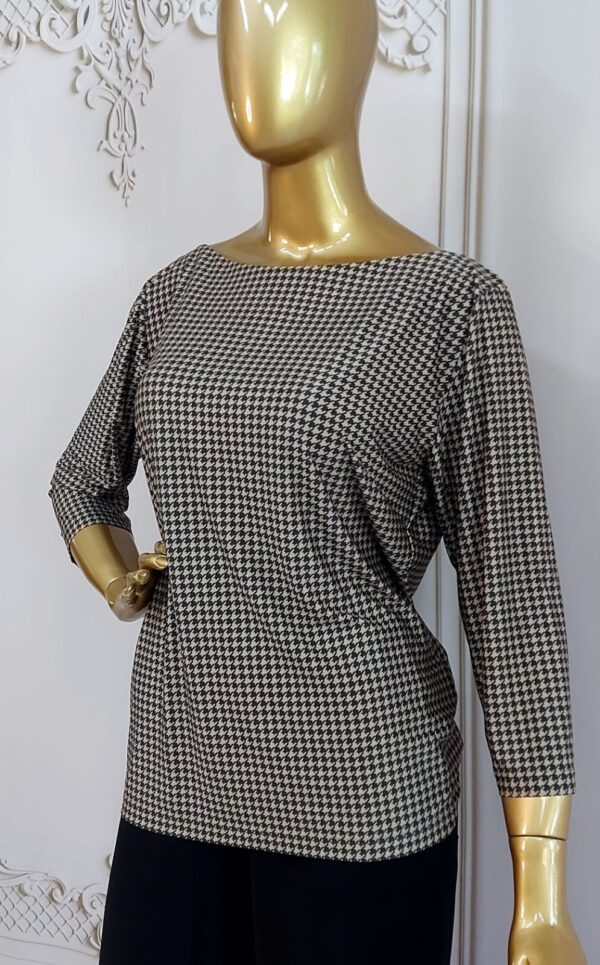 Blusa em Fluity Pied de Poule