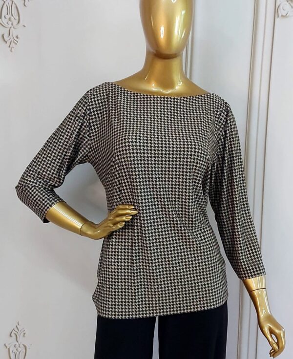 Blusa em Fluity Pied de Poule - Imagem 3