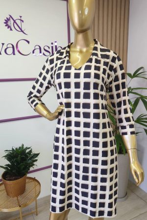 vestido fashion com gola