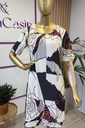 vestido túnica fashion manga curta