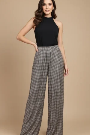 calça pied depoule fashion